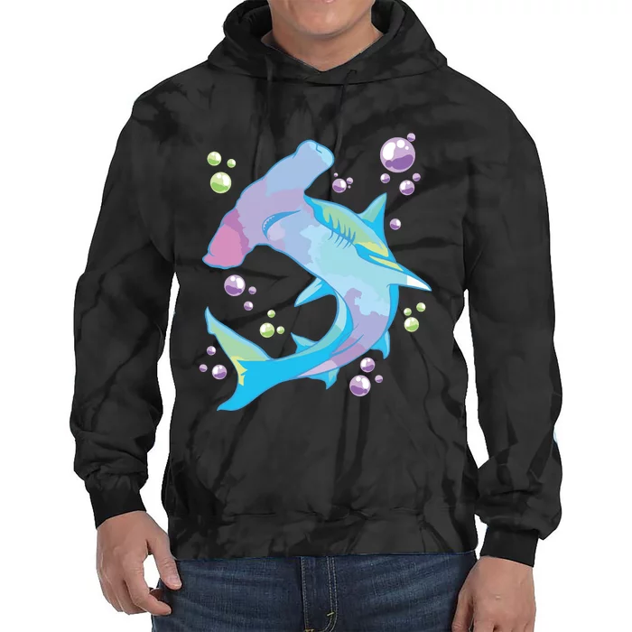 Hammerhead Shark Marine Life Gift For Tie Dye Hoodie