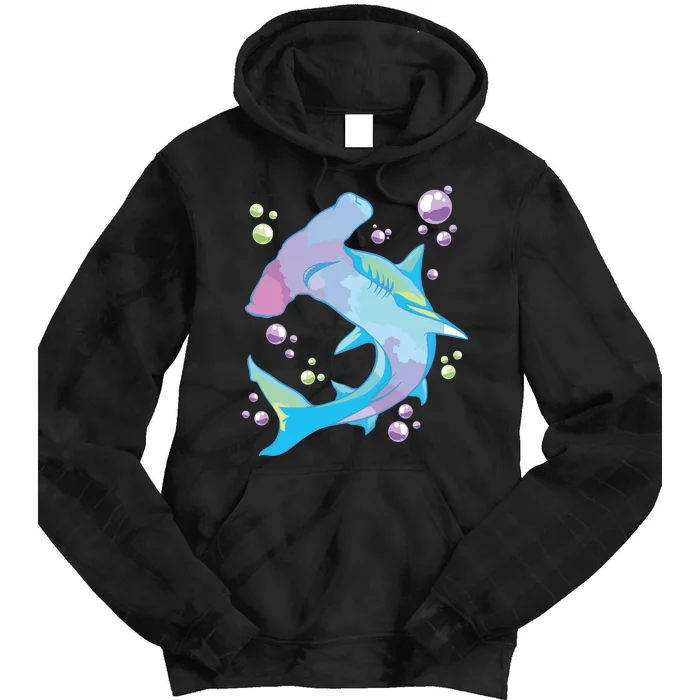 Hammerhead Shark Marine Life Gift For Tie Dye Hoodie