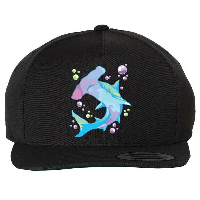 Hammerhead Shark Marine Life Gift For Wool Snapback Cap