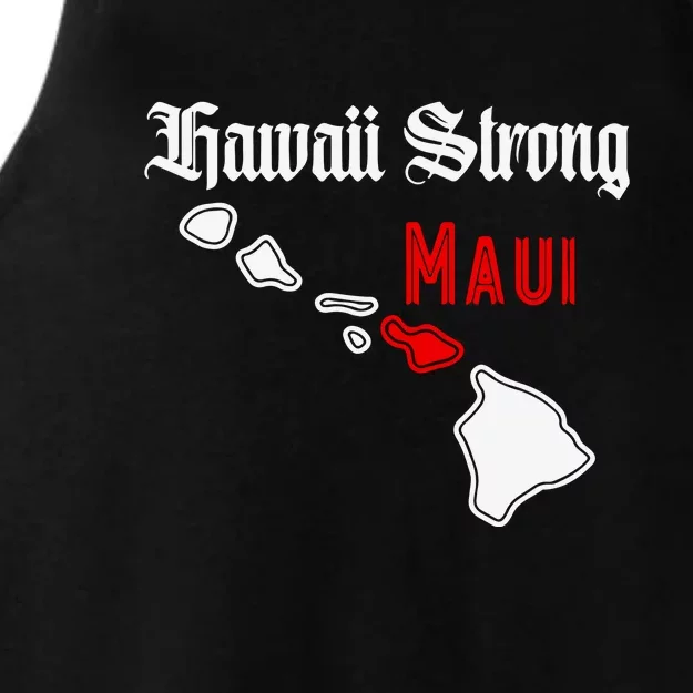 Hawaii Strong Maui Gift Ladies Tri-Blend Wicking Tank