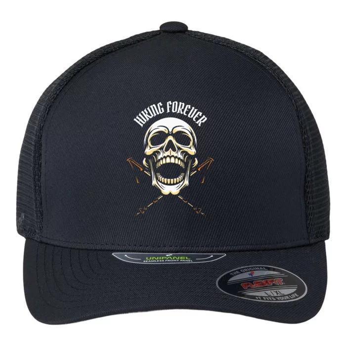 Hike Skull Mountain Trail Hiker Hiking Flexfit Unipanel Trucker Cap