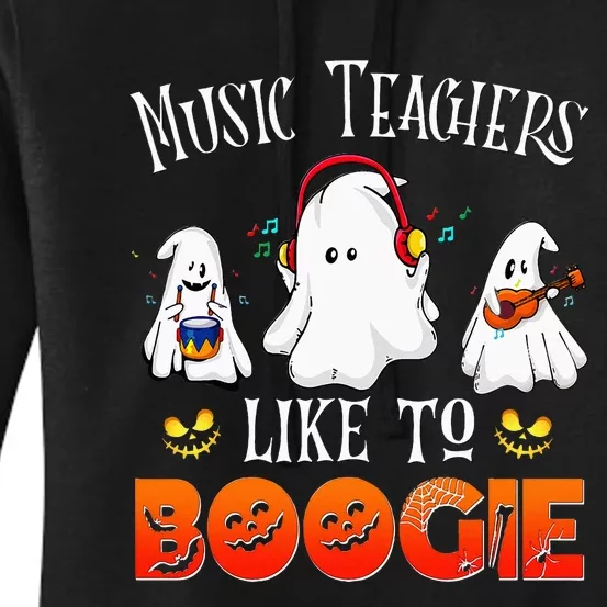 Halloween School Marching Band Music Teachers Like To Boogie Women's Pullover Hoodie