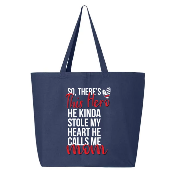 He Stole My Heart Firefighter Mom Of A Fire Gift 25L Jumbo Tote