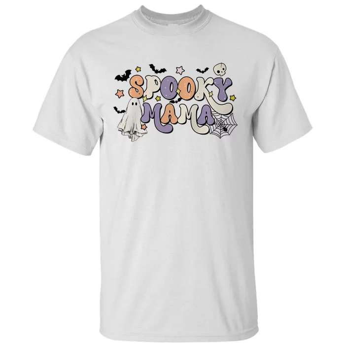 Halloween Spooky Mama Ghost Skeleton Spooky Vibe Tall T-Shirt