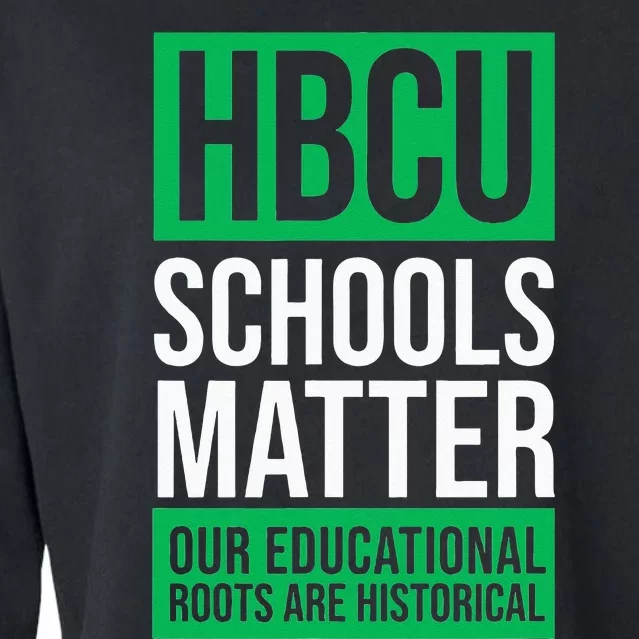 HBCU Schools Matter Historically Black College Pink & Green Cropped Pullover Crew