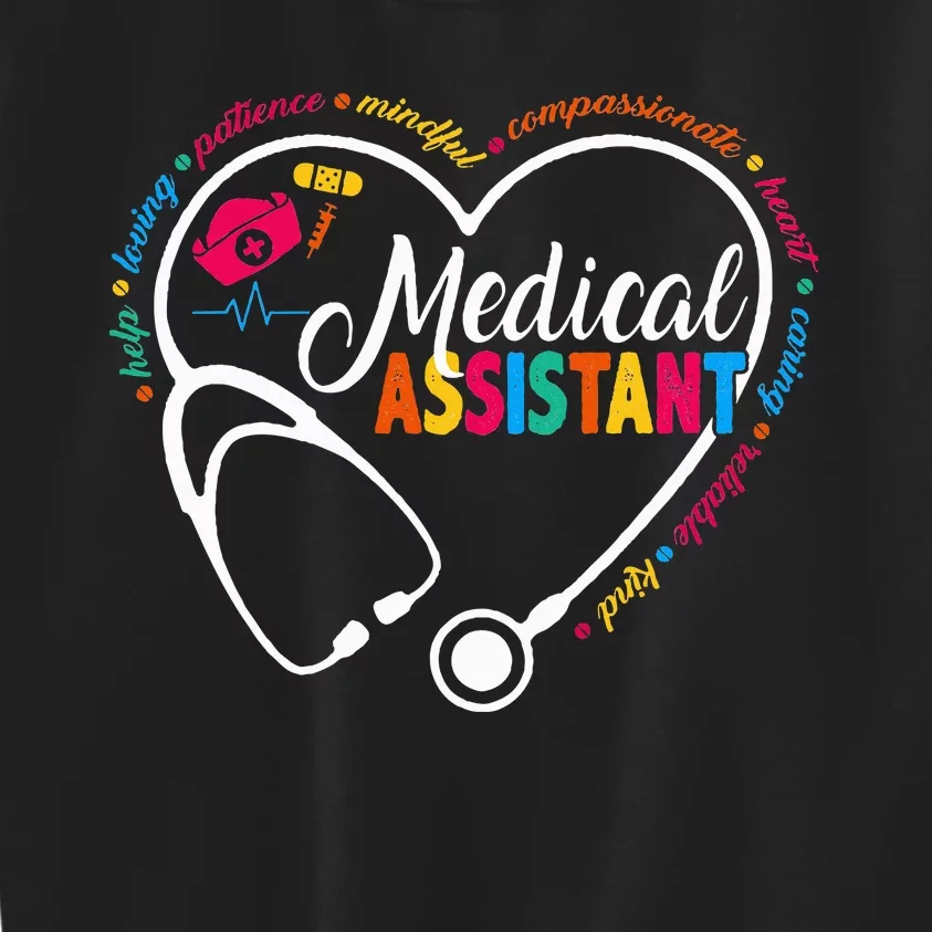 Heart Stethoscope Medical Assistant Kids Sweatshirt