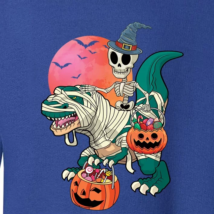 Halloween Skeleton Mummy Pumpkin Dinosaur T Rex Great Gift Toddler Sweatshirt