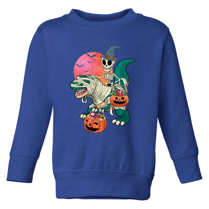 Halloween Skeleton Mummy Pumpkin Dinosaur T Rex Great Gift Toddler Sweatshirt