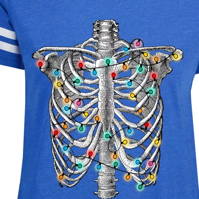 Holiday Skeleton, Medical Christmas, Doctor & Nurse hospital Enza Ladies Jersey Football T-Shirt