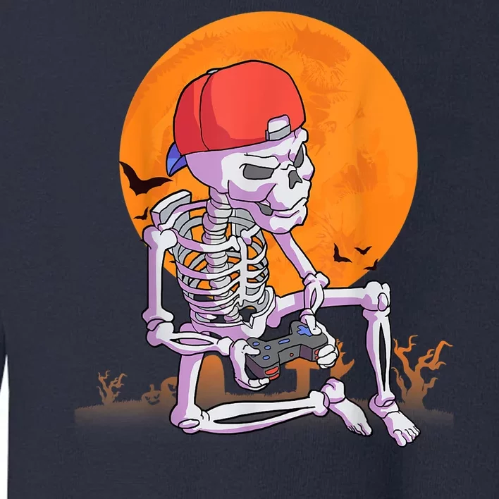 Halloween Shirt Men Boys Gamer Gaming Skeleton Toddler Sweatshirt