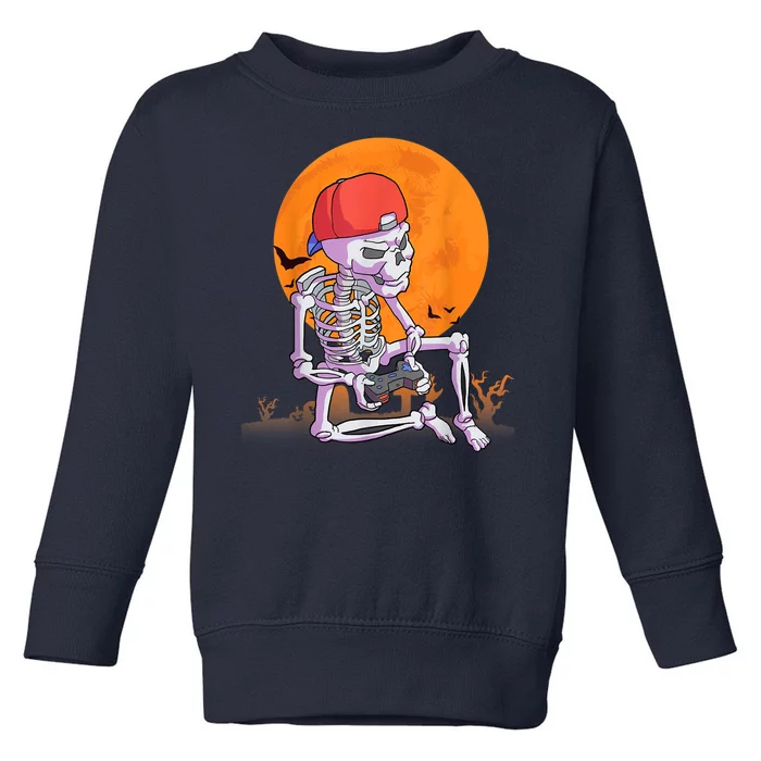 Halloween Shirt Men Boys Gamer Gaming Skeleton Toddler Sweatshirt