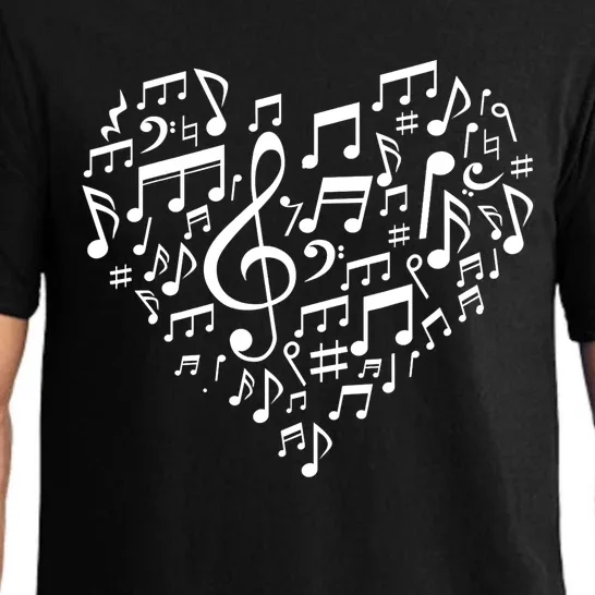 Heart Shape Musical Notes Music Lovers Gifts Valentines Day Pajama Set