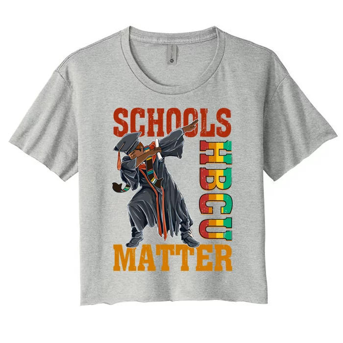 Hbcu Schools Matter Blm Historically Black College Graduate Gift Women's Crop Top Tee