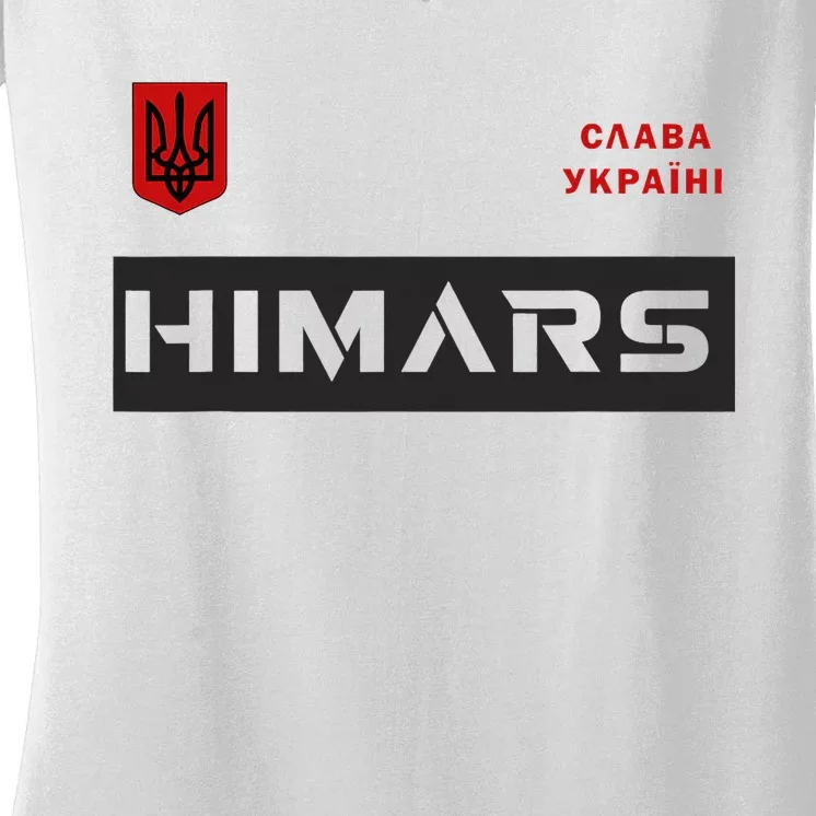 Himars System Military Army Glory To Ukraine Women's V-Neck T-Shirt