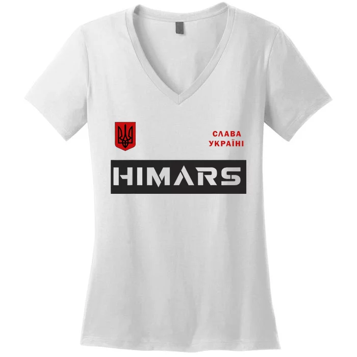 Himars System Military Army Glory To Ukraine Women's V-Neck T-Shirt