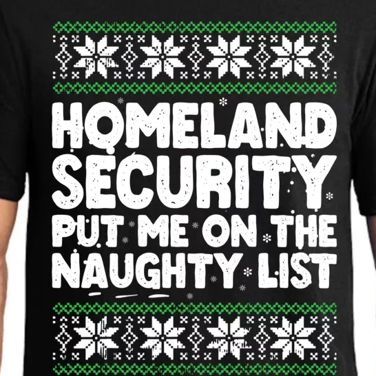 Homeland Security Naughty List Christmas Great Gift Pajama Set