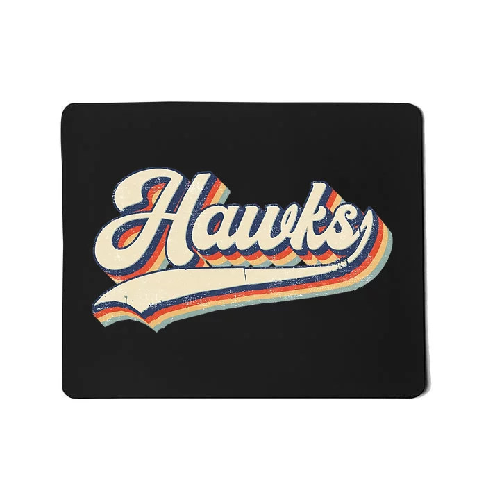 Hawks Sports Name Vintage Retro Gift Mousepad