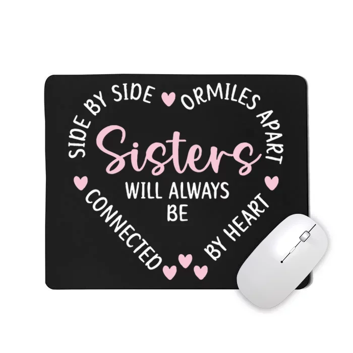 Heartshaped Sister Necklace Symbol of Eternal Bond Mousepad