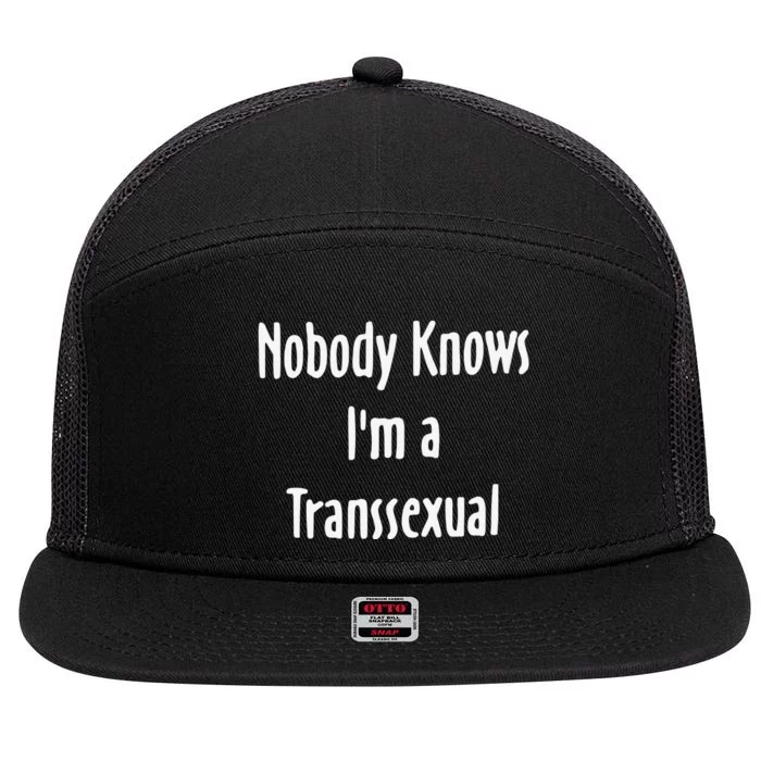 Hunter Schafer Nobody Knows I’M A Transsexual 7 Panel Mesh Trucker Snapback Hat