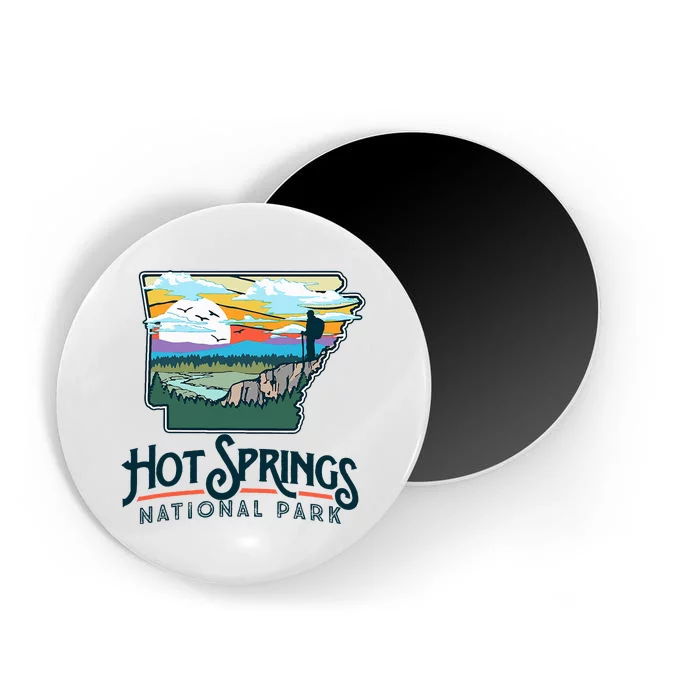 Hot Springs National Park Arkansas Nature Illustration Magnet