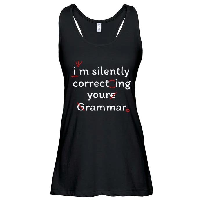 High School Nerd Math I Am Silently Correcting Your Grammar Ladies Essential Flowy Tank