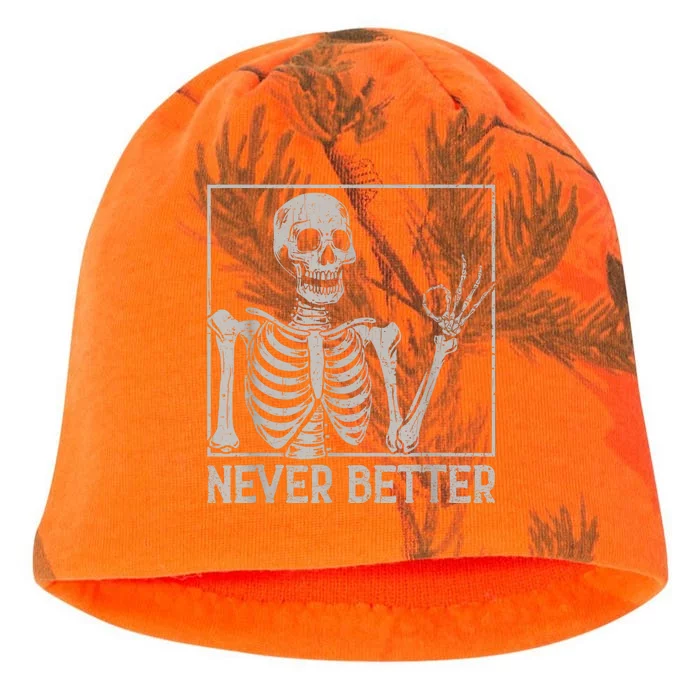 Halloween Shirts Never Better Skeleton Funny Skull Kati - Camo Knit Beanie