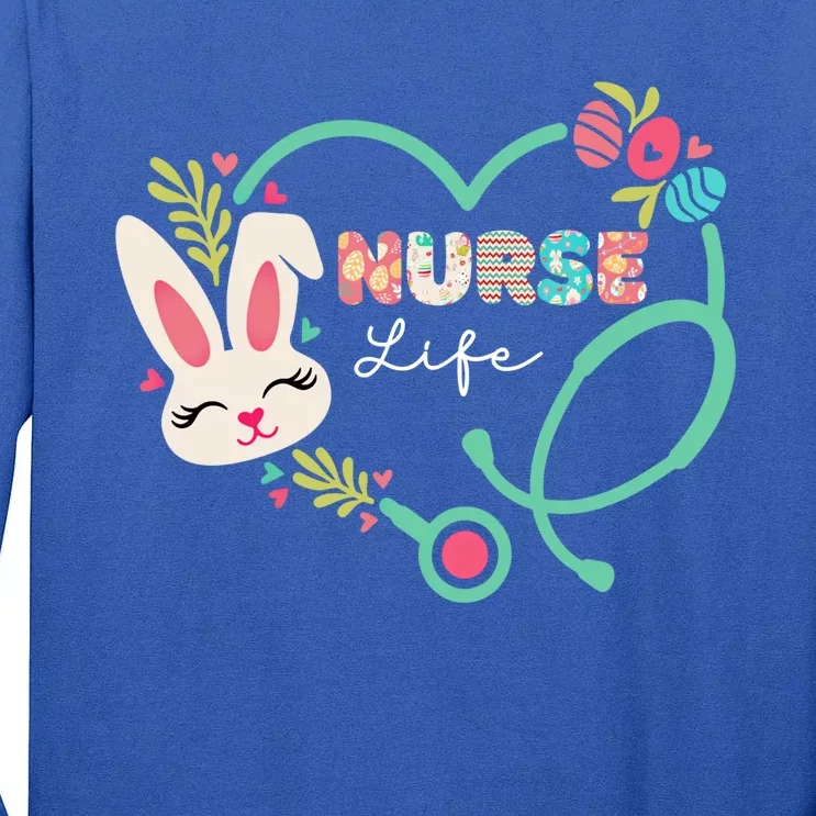 Heart Stethoscope Nurse Easter Nurse Life Funny Easter Day Great Gift Tall Long Sleeve T-Shirt