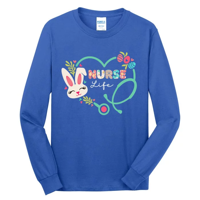 Heart Stethoscope Nurse Easter Nurse Life Funny Easter Day Great Gift Tall Long Sleeve T-Shirt