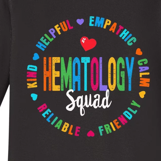 Hematology Squad Nurse Appreciation Week Team Baby Long Sleeve Bodysuit