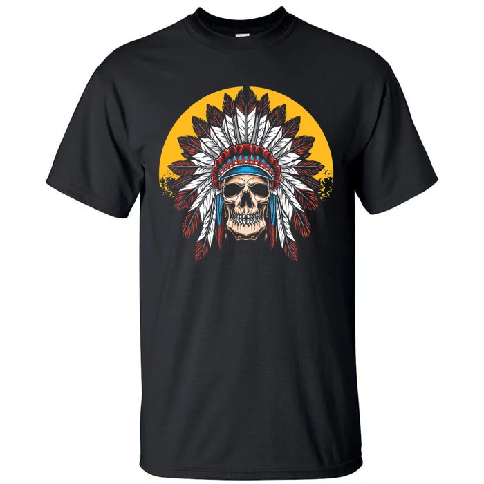 Headdress Skull Native American Heritage Native American Tall T-Shirt