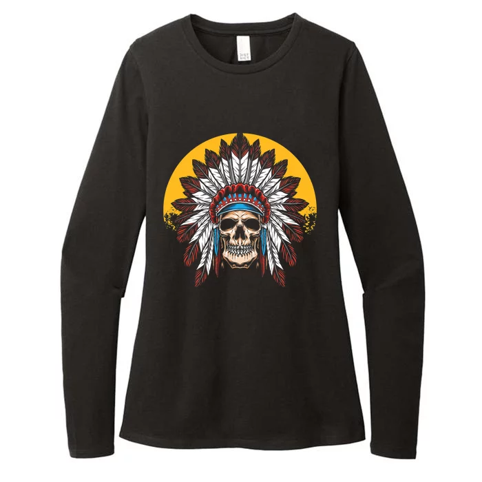 Headdress Skull Native American Heritage Native American Womens CVC Long Sleeve Shirt