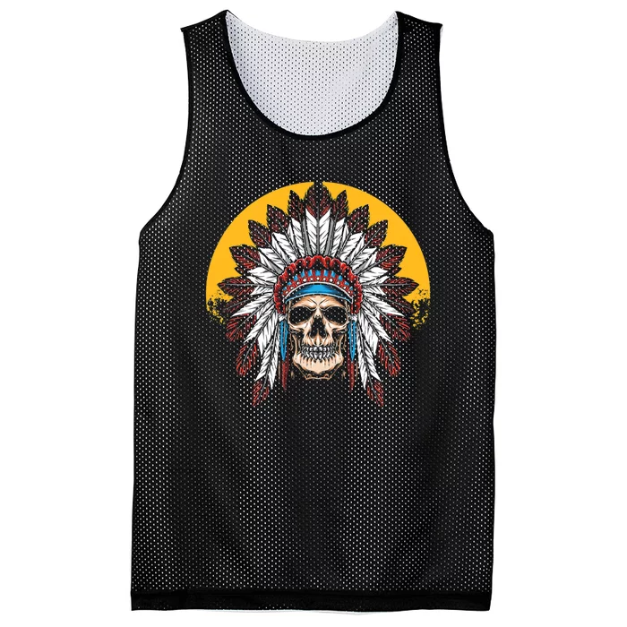 Headdress Skull Native American Heritage Native American Mesh Reversible Basketball Jersey Tank