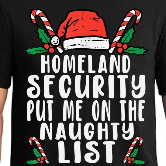 Homeland Security Naughty List Christmas Cute Gift Pajama Set