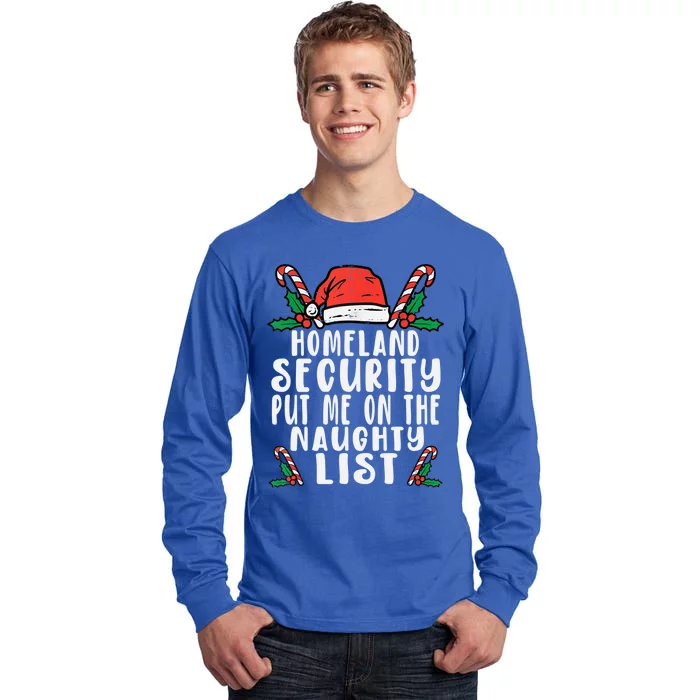 Homeland Security Naughty List Christmas Cute Gift Tall Long Sleeve T-Shirt