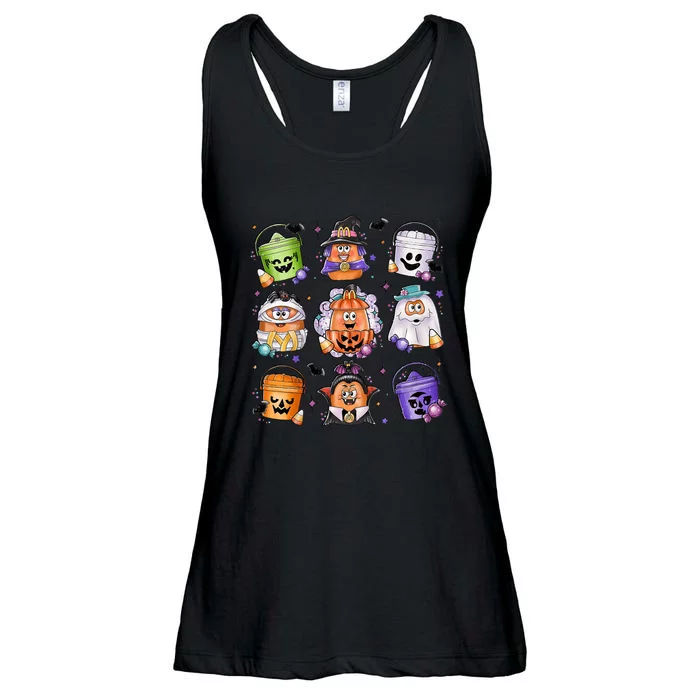 Halloween Spooky Nugget Cute Scary Movie Characters Night Ladies Essential Flowy Tank