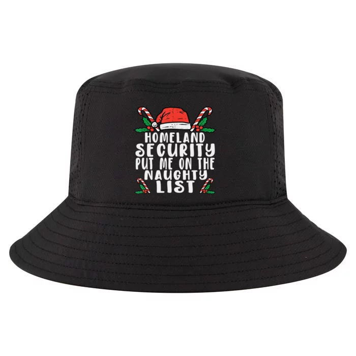 Homeland Security Naughty List Christmas Cool Comfort Performance Bucket Hat