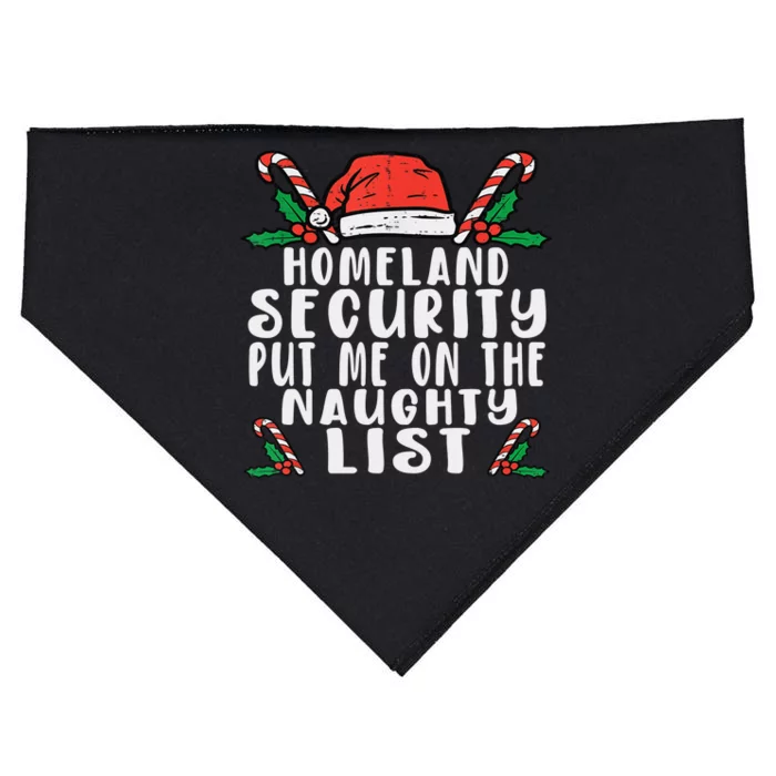 Homeland Security Naughty List Christmas USA-Made Doggie Bandana