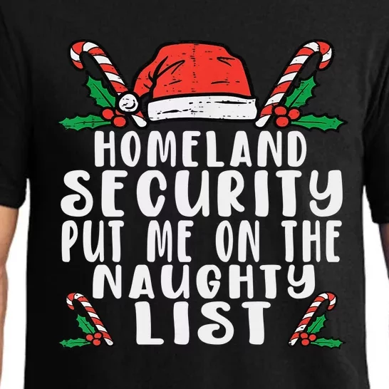 Homeland Security Naughty List Christmas Pajama Set