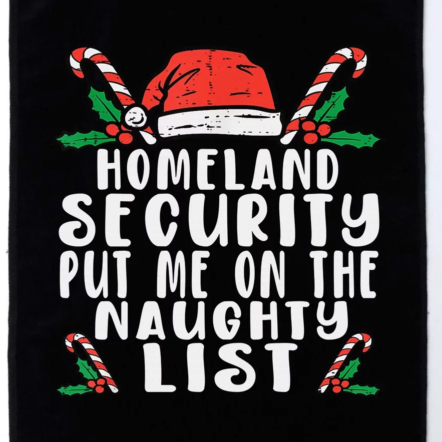 Homeland Security Naughty List Christmas Platinum Collection Golf Towel