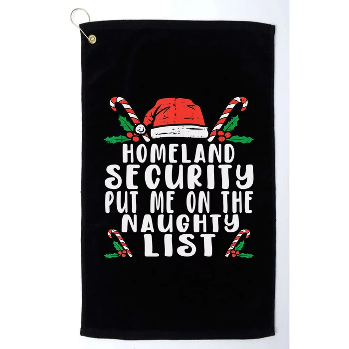 Homeland Security Naughty List Christmas Platinum Collection Golf Towel