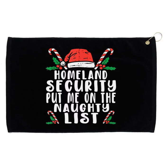 Homeland Security Naughty List Christmas Grommeted Golf Towel