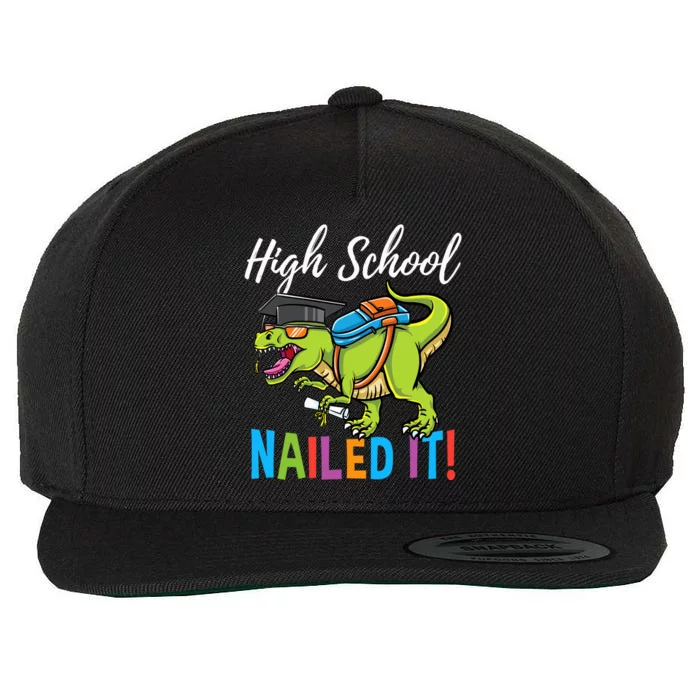 High School Nailed It Dinosaur Graduation Wool Snapback Cap