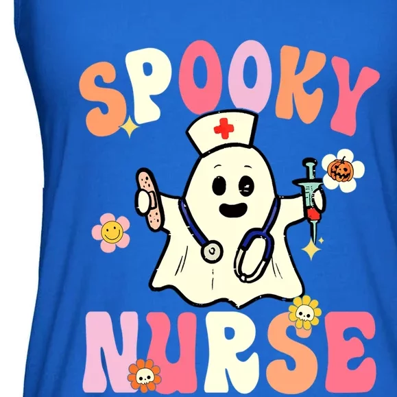 Halloween Spooky Nurse Ghost Cute Health Worker Halloween Gift Ladies Essential Flowy Tank