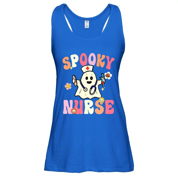 Halloween Spooky Nurse Ghost Cute Health Worker Halloween Gift Ladies Essential Flowy Tank