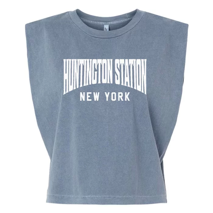 Huntington Station New York Garment-Dyed Women's Muscle Tee