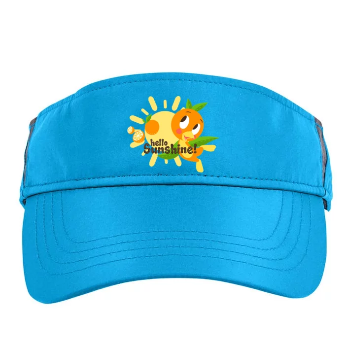 Hello Sunshine! Orange Bird (White Background) Adult Drive Performance Visor