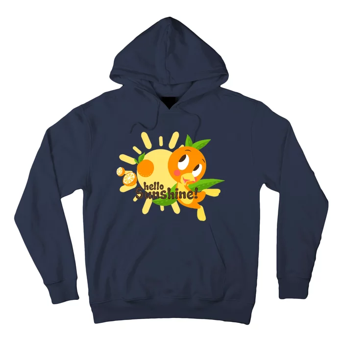 Hello Sunshine! Orange Bird (White Background) Hoodie