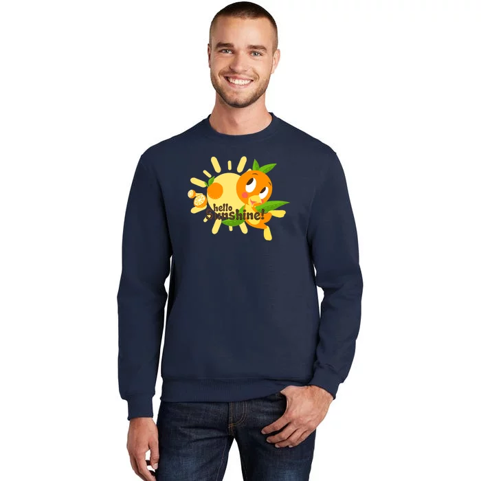 Hello Sunshine! Orange Bird (White Background) Tall Sweatshirt