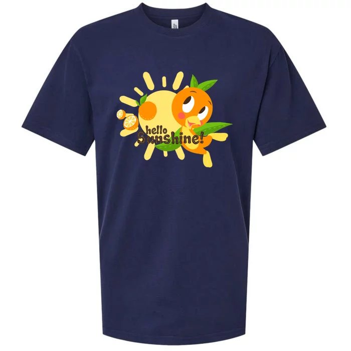 Hello Sunshine! Orange Bird (White Background) Sueded Cloud Jersey T-Shirt