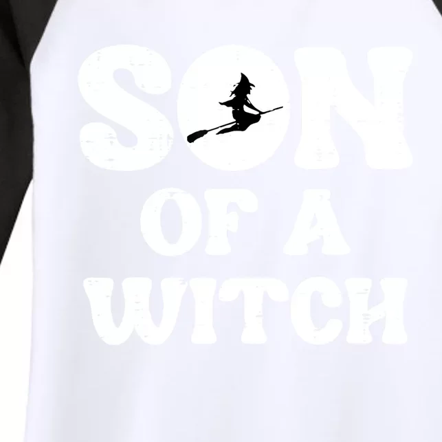 Halloween Son Of A Witch Funny Costume Family Women's Tri-Blend 3/4-Sleeve Raglan Shirt